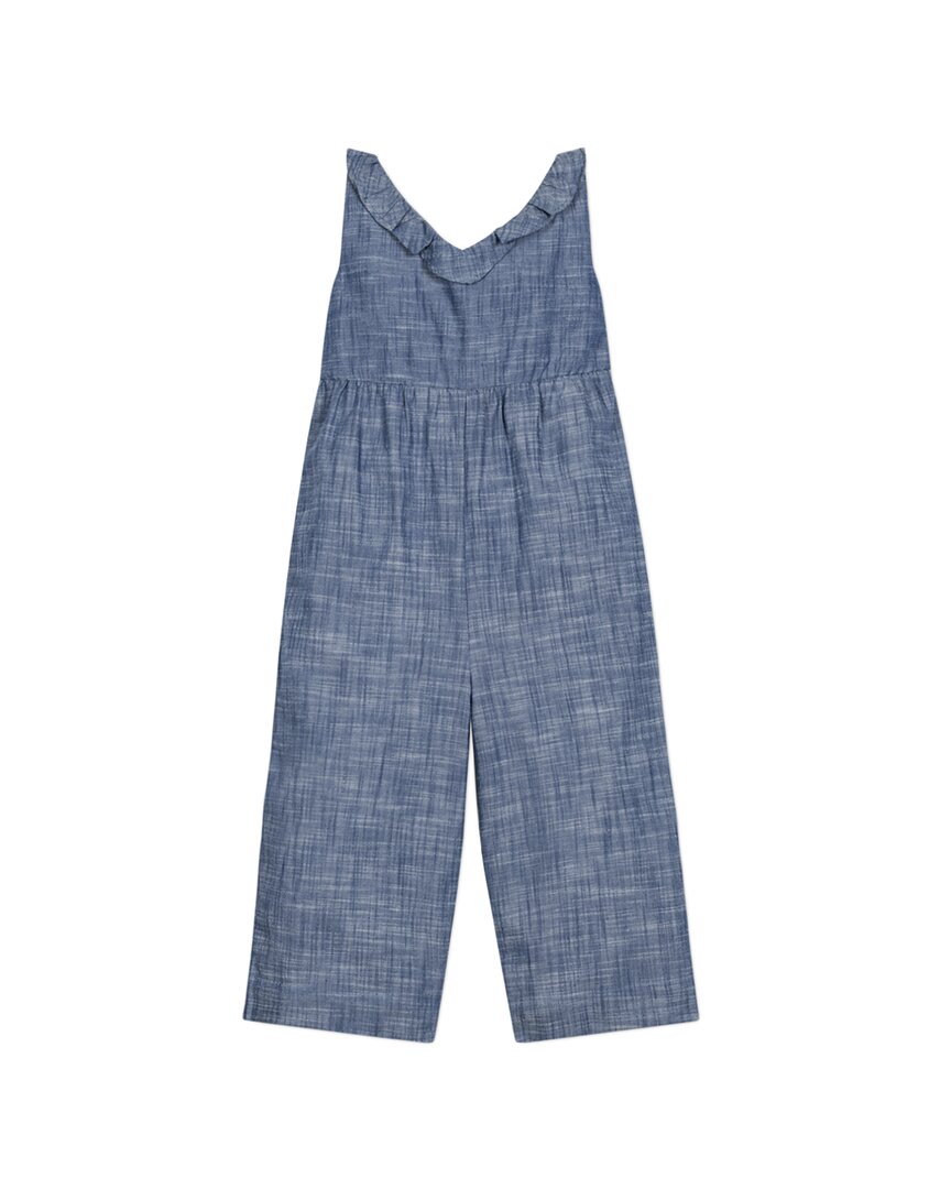 

Комбинезон Hope & Henry с бантом и оборками на плечах Hope & Henry, синий