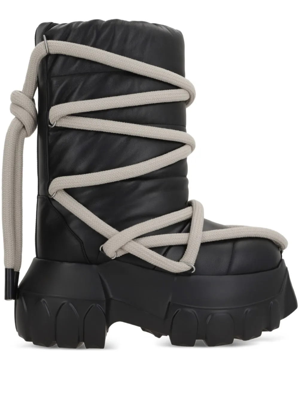 

Стеганые ботинки на шнуровке Rick Owens, черный