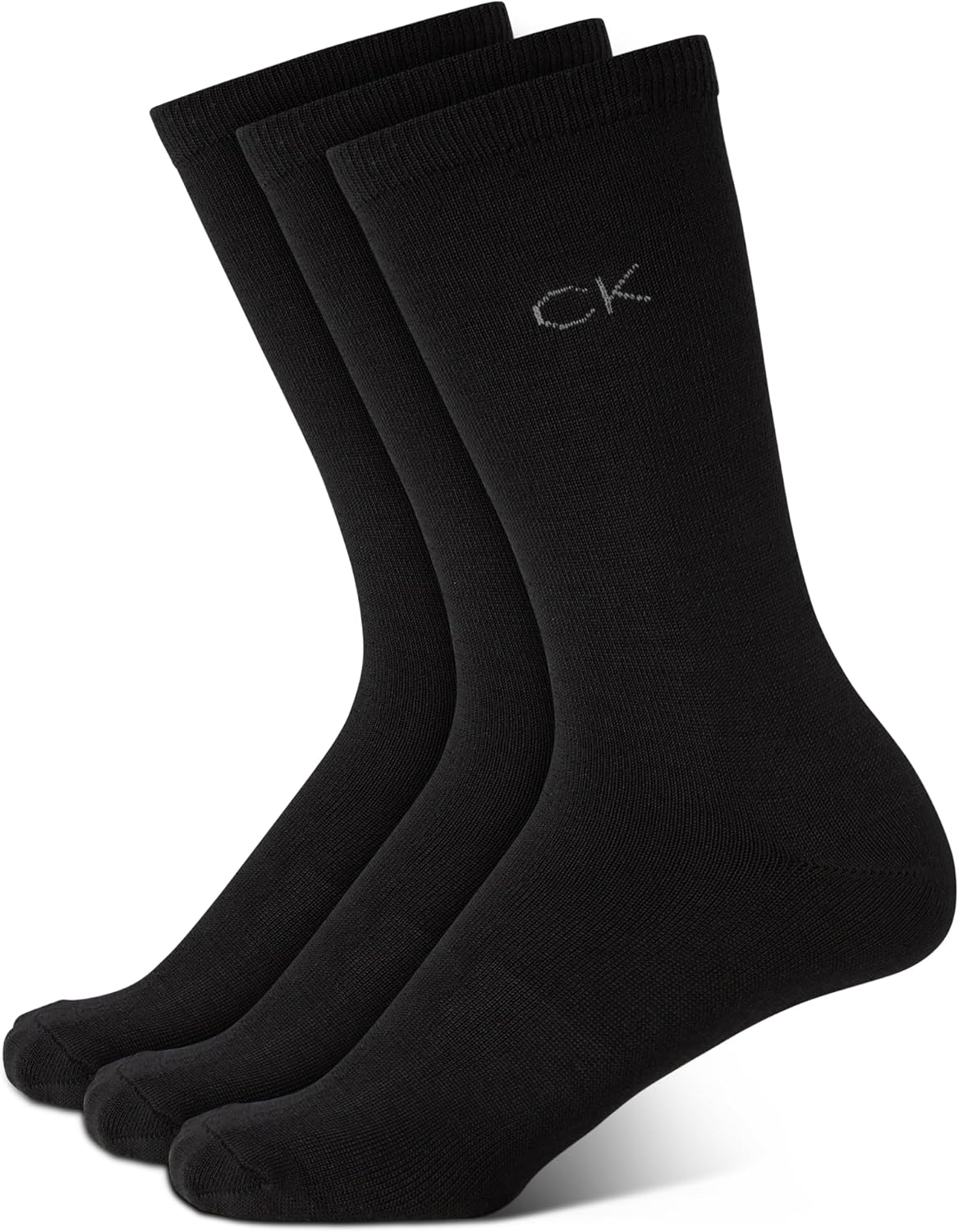 

Женские носки Calvin Klein Crew Socks - 3 пары/4 пары спортивных носков из мягкого хлопкового гребня с ребристым узором до середины голени для женщин (размеры 4-10), Pure Black (3 Pk)