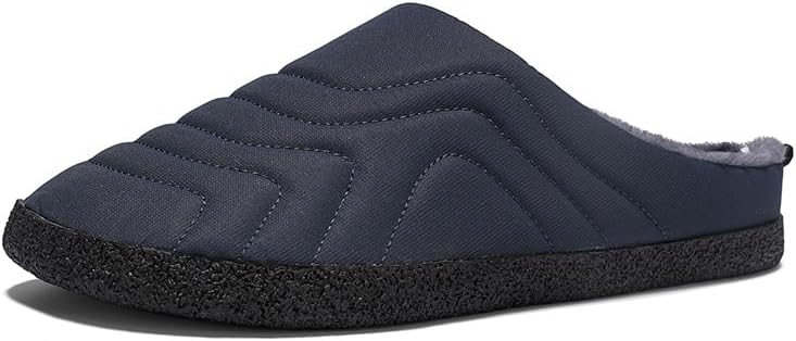 

Мужские тапочки Asifn с противоскользящей подошвой для дома и улицы, удобные зимние домашние обувь с теплой плюшевой подкладкой и хлопковой подошвой, светло-голубой