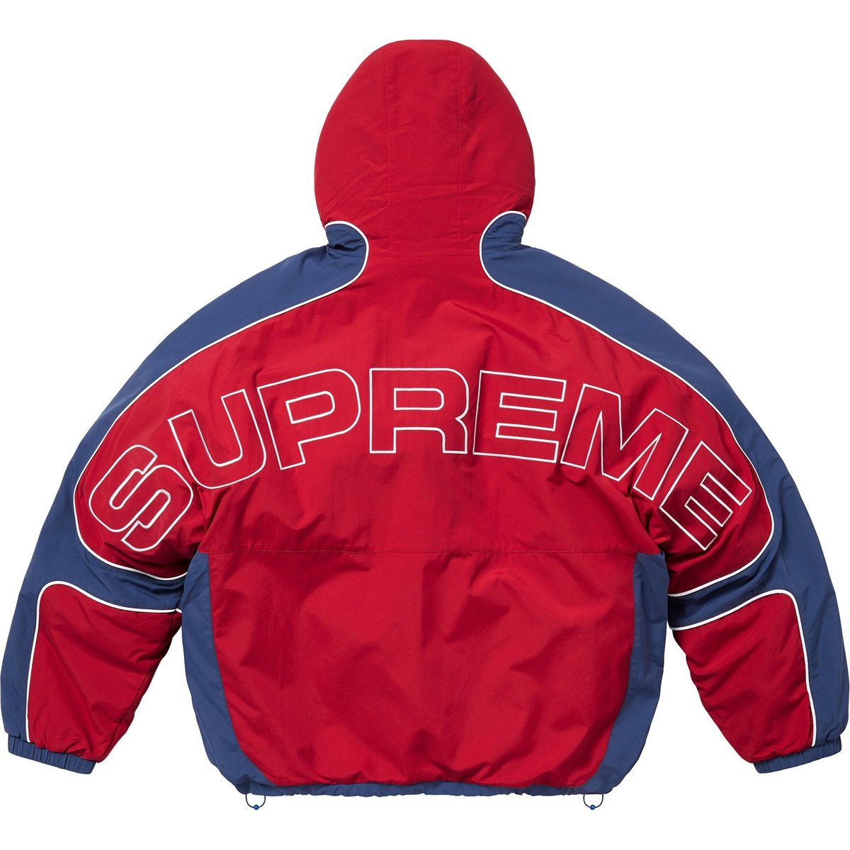 Supreme Двусторонняя куртка с капюшоном из искусственного меха, Red/Red — фото 4