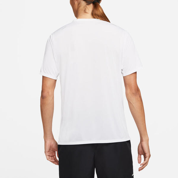 Футболка dri fit run division rise 365 однотонные с круглым вырезом и светоотражающими короткими рукавами Nike, белый — фото 3