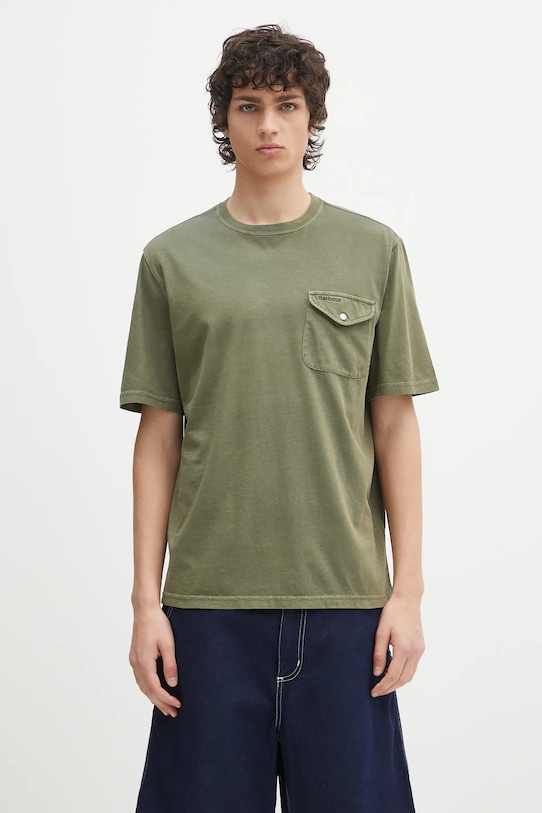 

Футболка хлопковая Newstreet Relaxed Fit Barbour, зеленый