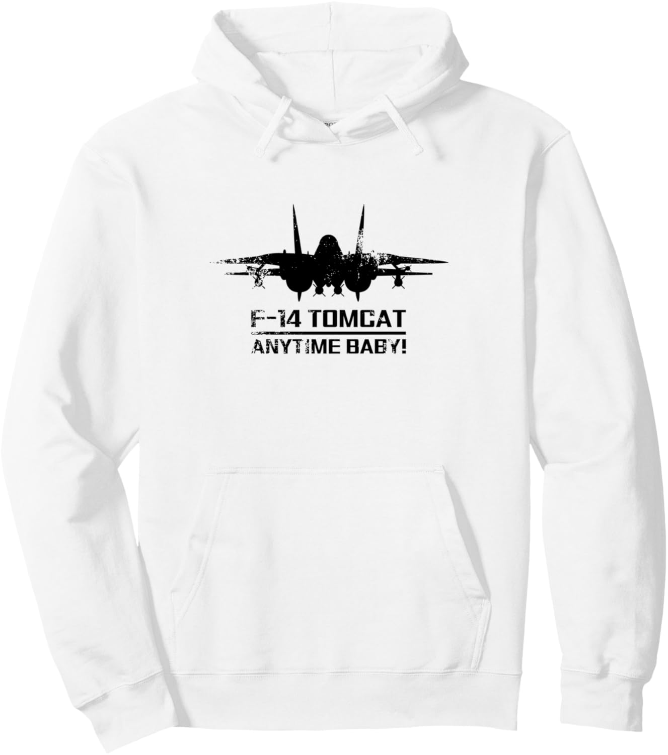 

Военный истребитель F-14 Tomcat. Толстовка Anytime Baby Damaged Hoodie, серая (серый меланж), размер S Jeff Hobrath