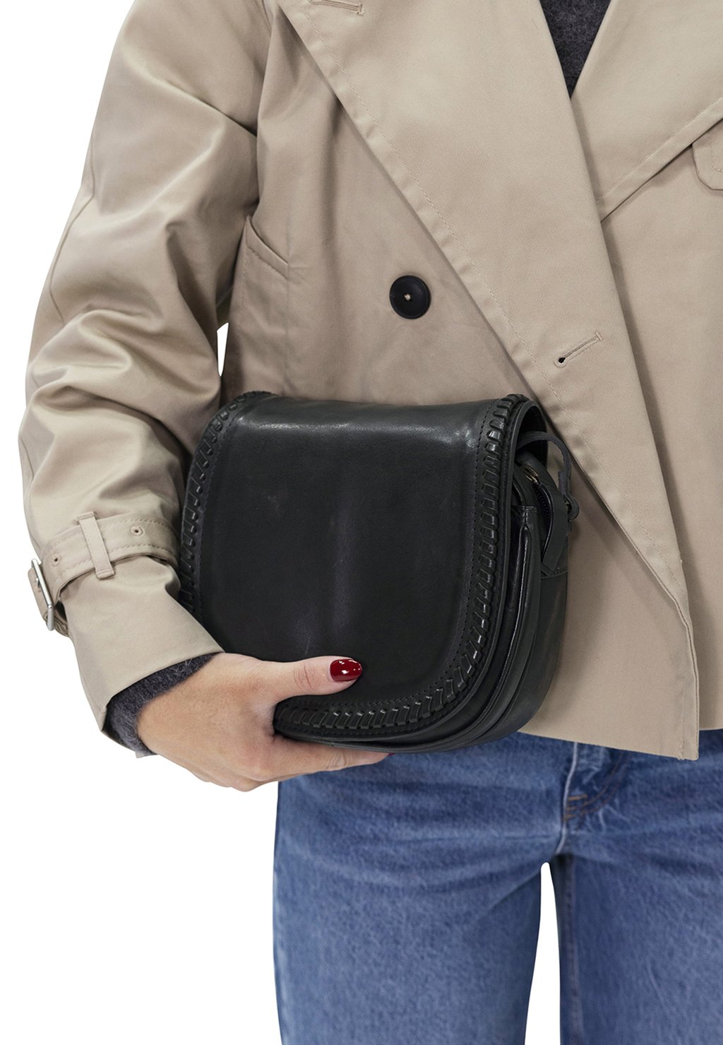 

Сумка через плечо MIT FLECHT-DETAIL - Across body bag Manfield, черный