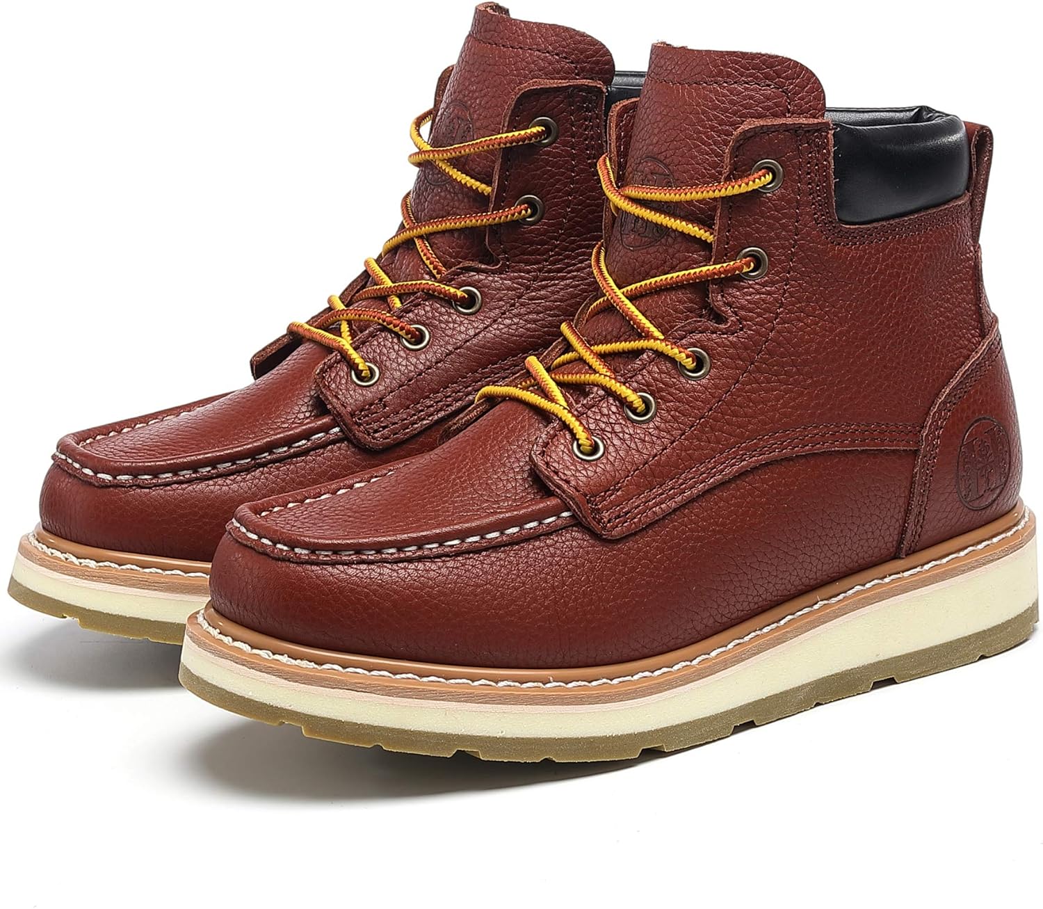 

Мужские ботинки Montwell 6 с мягким носком, водоотталкивающие, противоскользящие и защитой от проколов, коричневый