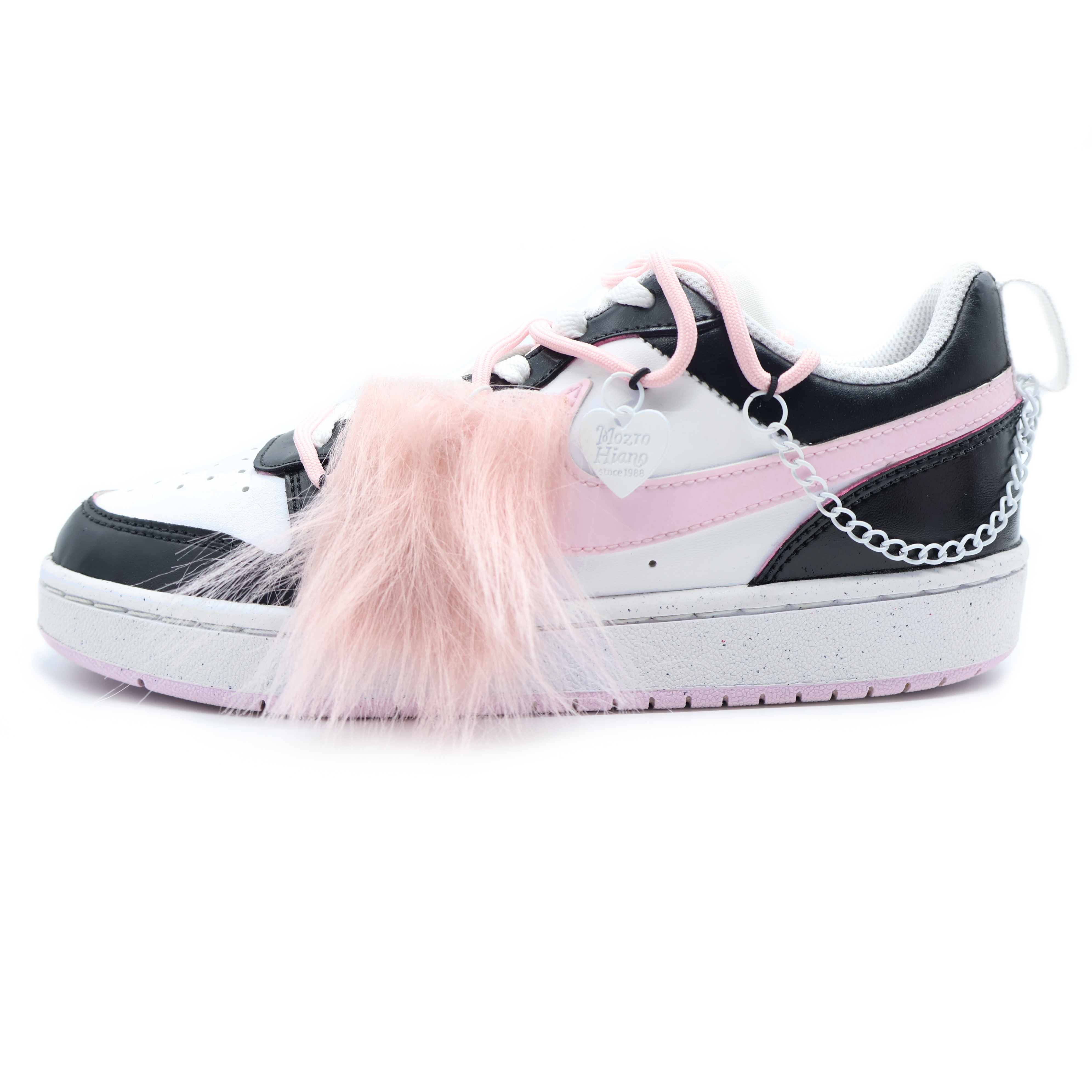 

Кроссовки Nike Court Borough Skateboarding Shoes Women's Low-top Pink, Black, White, черный