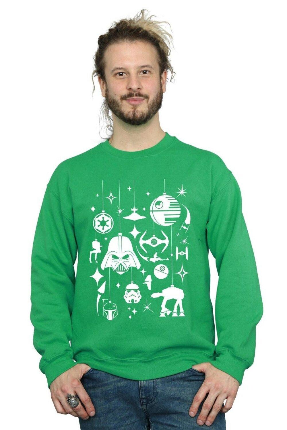 

Толстовка с рождественскими украшениями Star Wars, зеленый