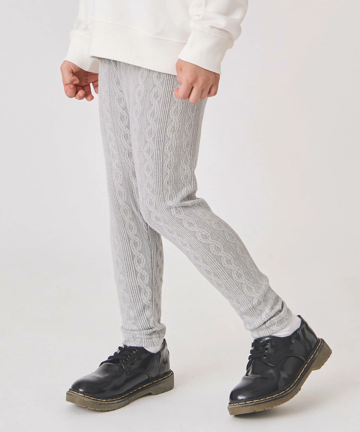 Вязаные жаккардовые леггинсы Ever Closet, Light gray