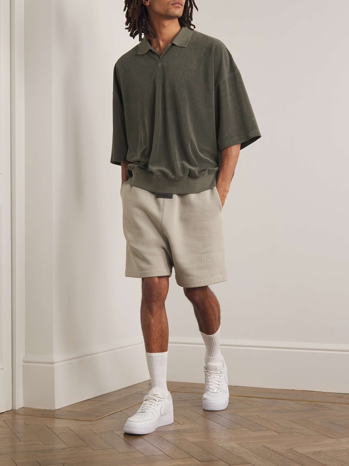 Рубашка поло Terry с аппликацией логотипа FEAR OF GOD ESSENTIALS, черный — фото 2