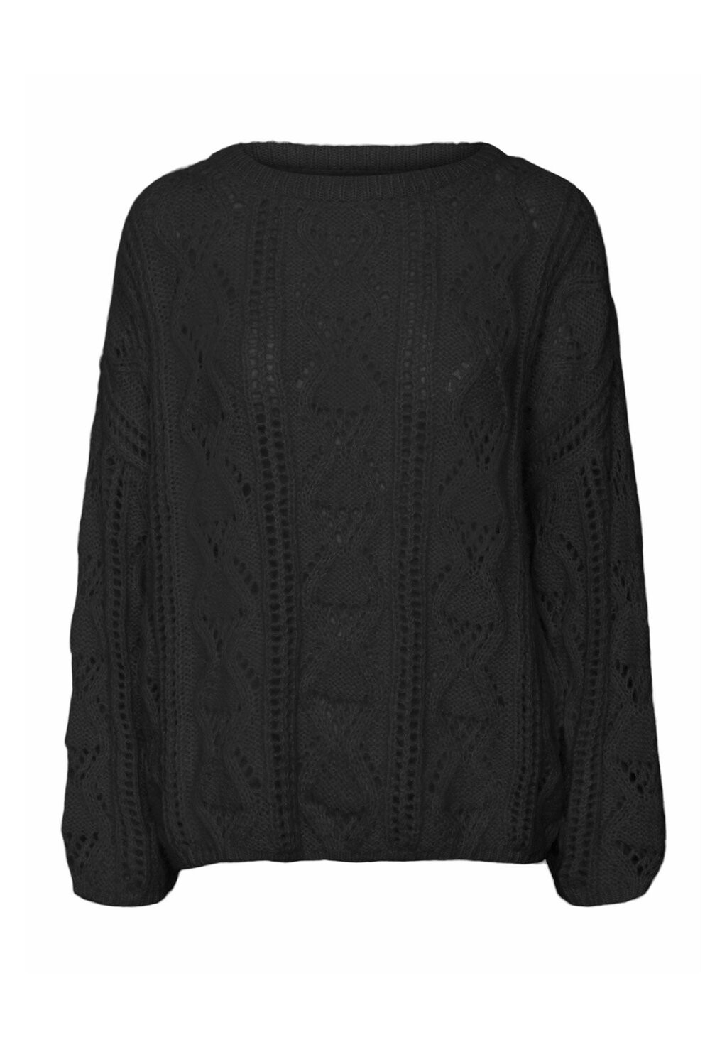 

Вязаный свитер Rundhals Voluminöser Armschnitt Vero Moda, черный