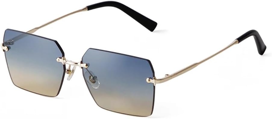 

Модные солнцезащитные очки LVTFCO без оправы для мужчин и женщин, прямоугольные солнцезащитные очки без оправы, очки для путешествий, защита от ультрафиолета UV400, C5