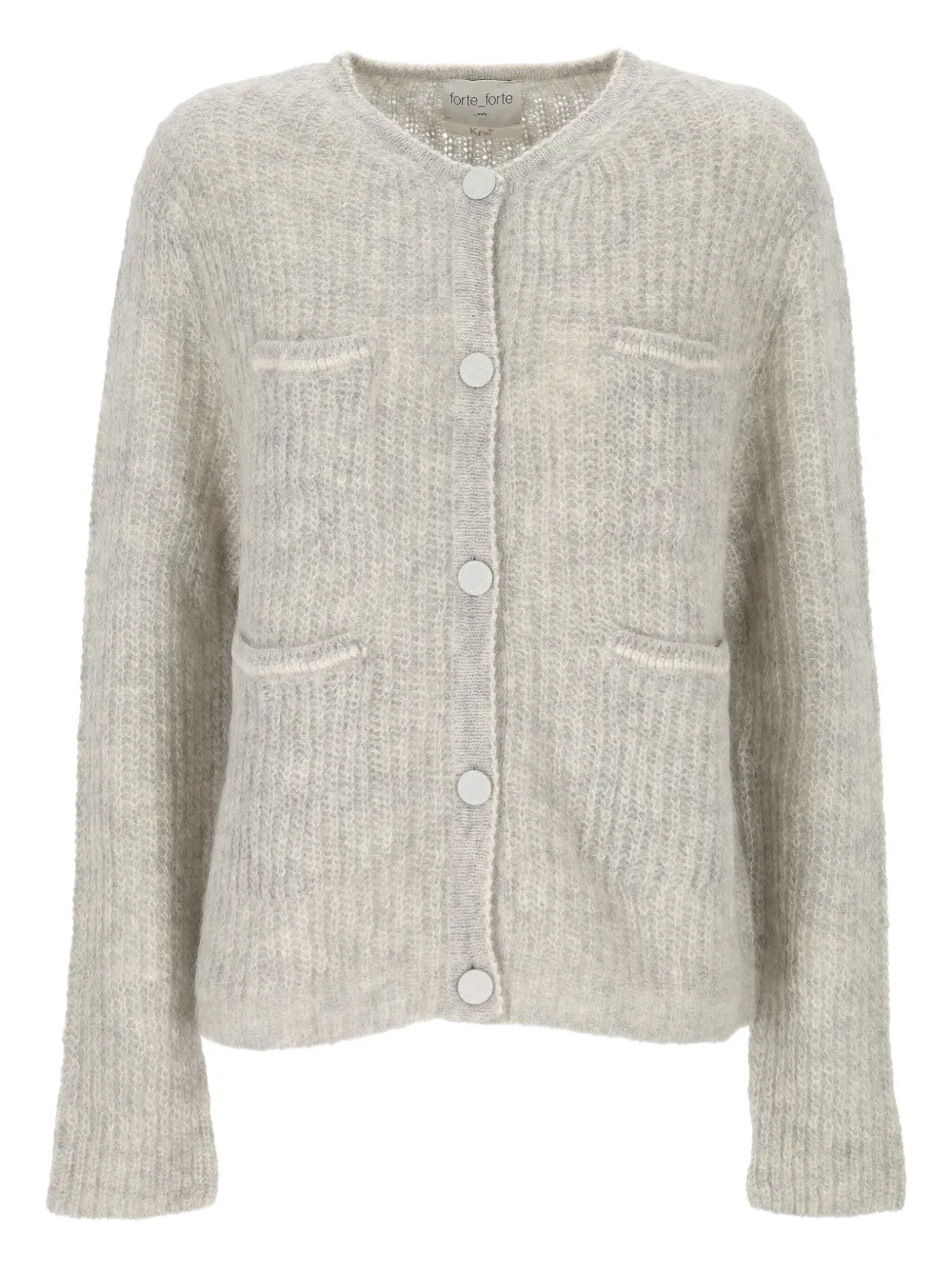 

Кардиган на пуговицах с карманами Forte Forte, серый