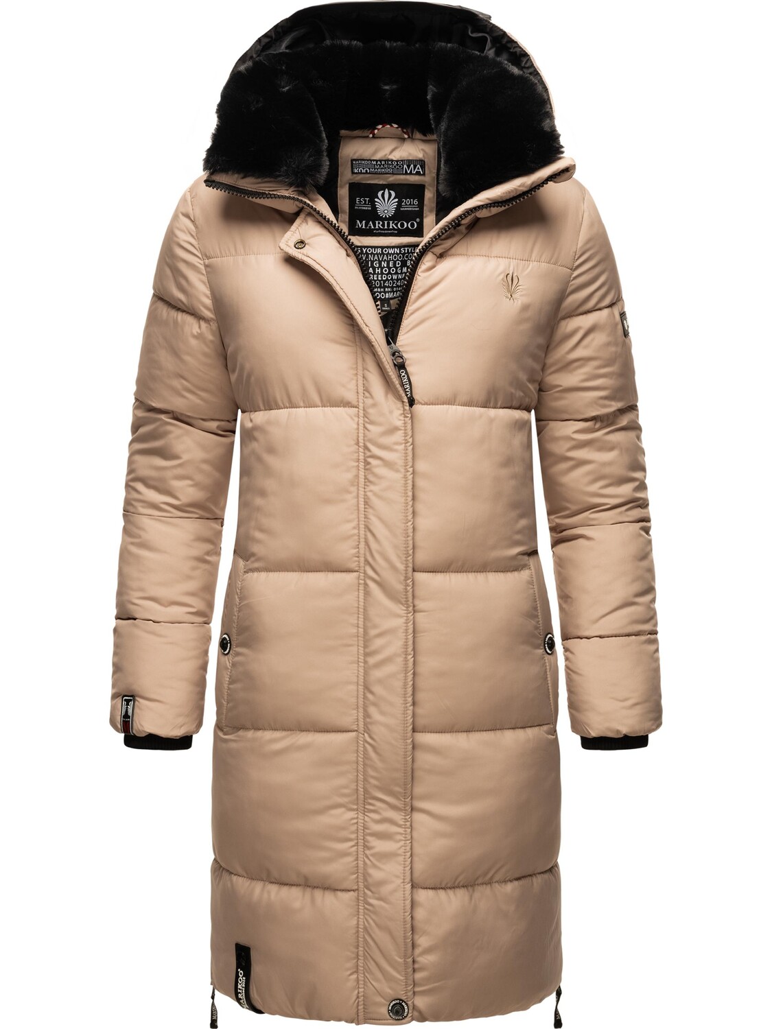 

Пуховик Marikoo Steppmantel Streliziaa, серо коричневый