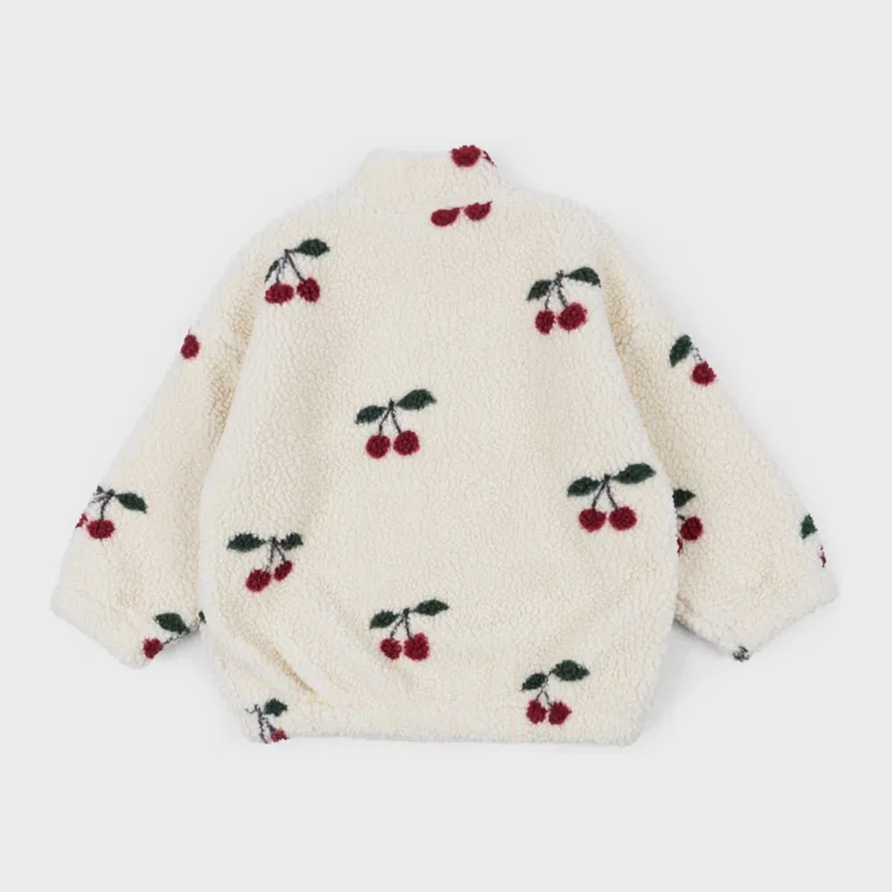 Детская флисовая куртка Cherry Judy Teddy вишнёвая от Konges Sloejd — фото 2