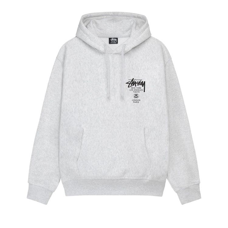 

Толстовка Stussy World Tour Hood, Ash Heather