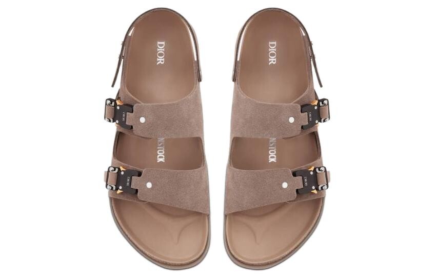 От Birkenstock Milano Sandal Коричневый нубук Телячья кожа Dior — фото 4