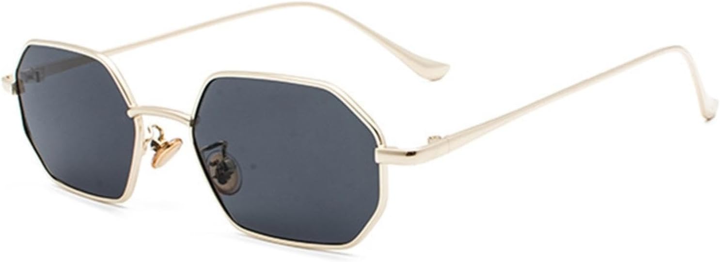 

Солнцезащитные очки с защитой UV400 | Маленькая металлическая оправа, линзы конфетного цвета | Для женщин и мужчин, для занятий спортом на открытом воздухе и вождения DSVIGF, Gold Blackgrey