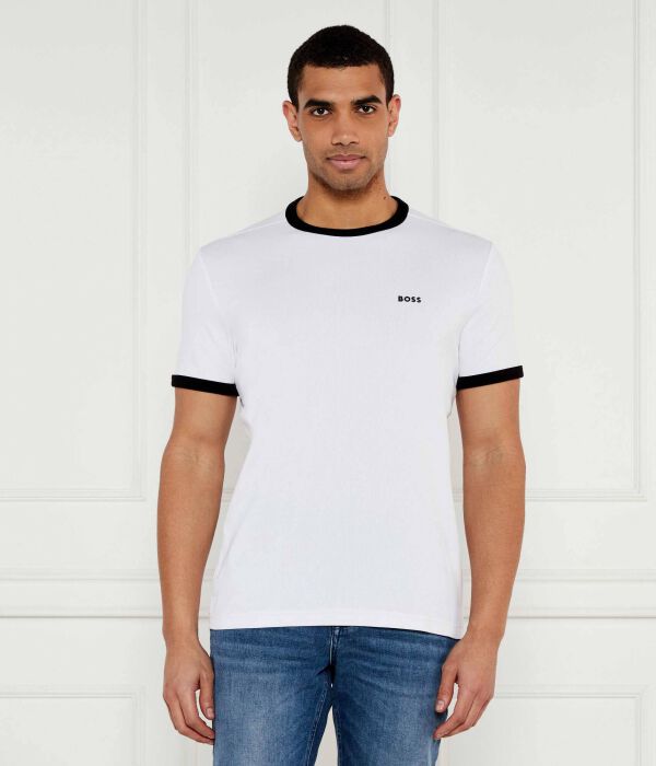 

Футболка с тесьмой в рубчик Regular fit Boss Green, белый