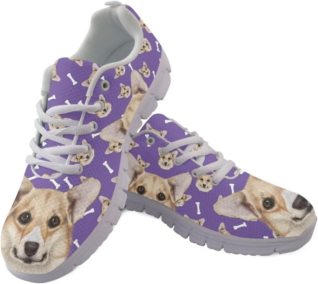 

Кроссовки для ходьбы AmzPrint для мужчин с милым анималистическим принтом, белой подошвой, походные кроссовки, модные повседневные кроссовки, размеры 6.5-13.5