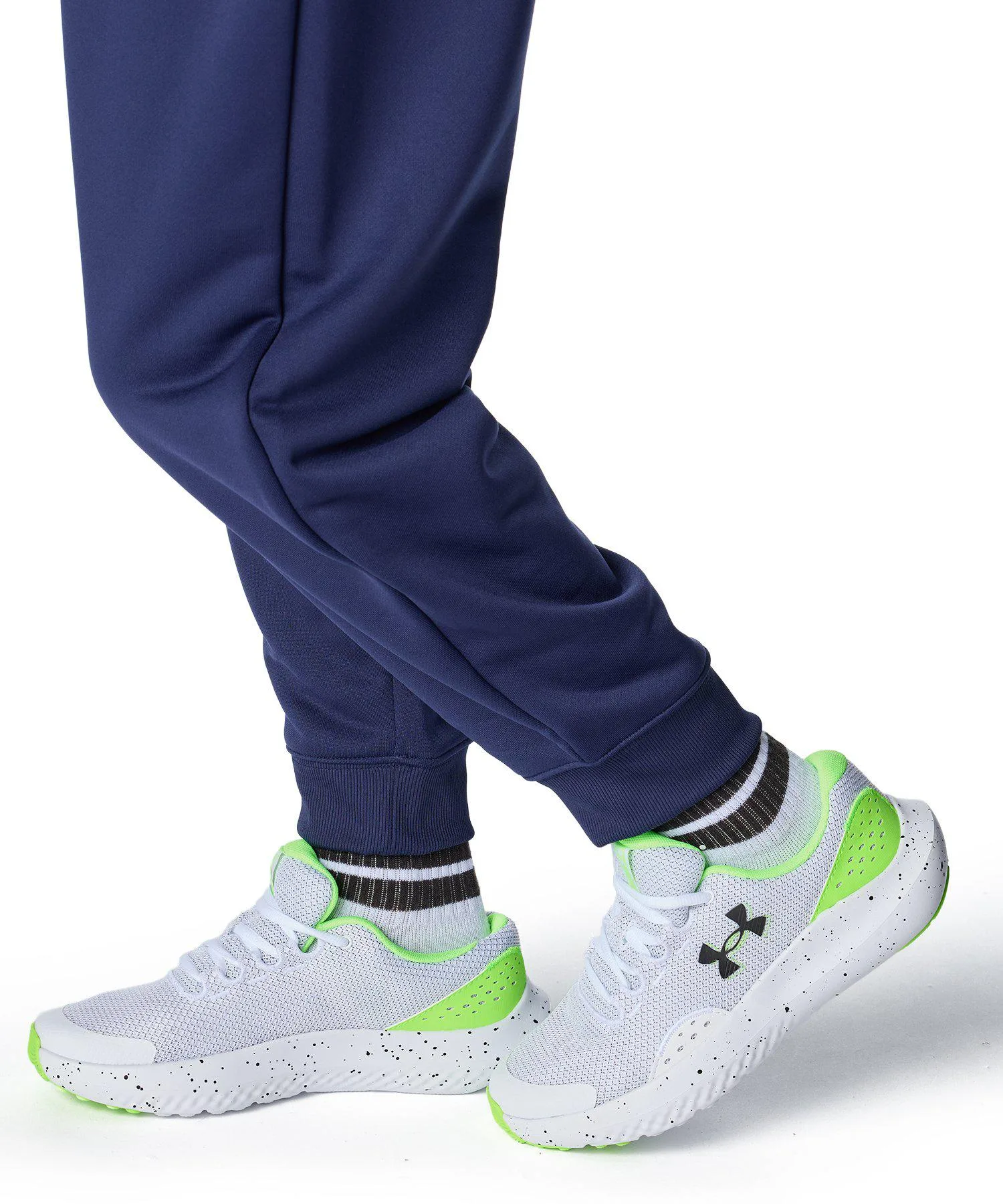 Детские джоггеры оверсайз с логотипом UA Tech Terry UNDER ARMOUR синие — фото 4