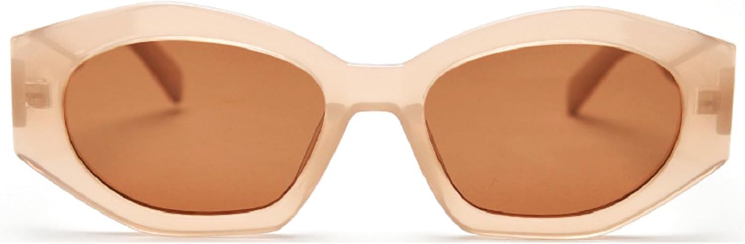 

Модные шестиугольные поляризованные солнцезащитные очки для женщин и мужчин, ретро-очки Polygon Shades, дизайнерские солнцезащитные очки с защитой от УФ-излучения UV400 mincl, Brown