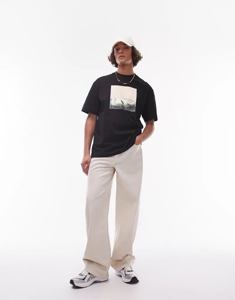 

Бежевые мешковатые брюки Topman