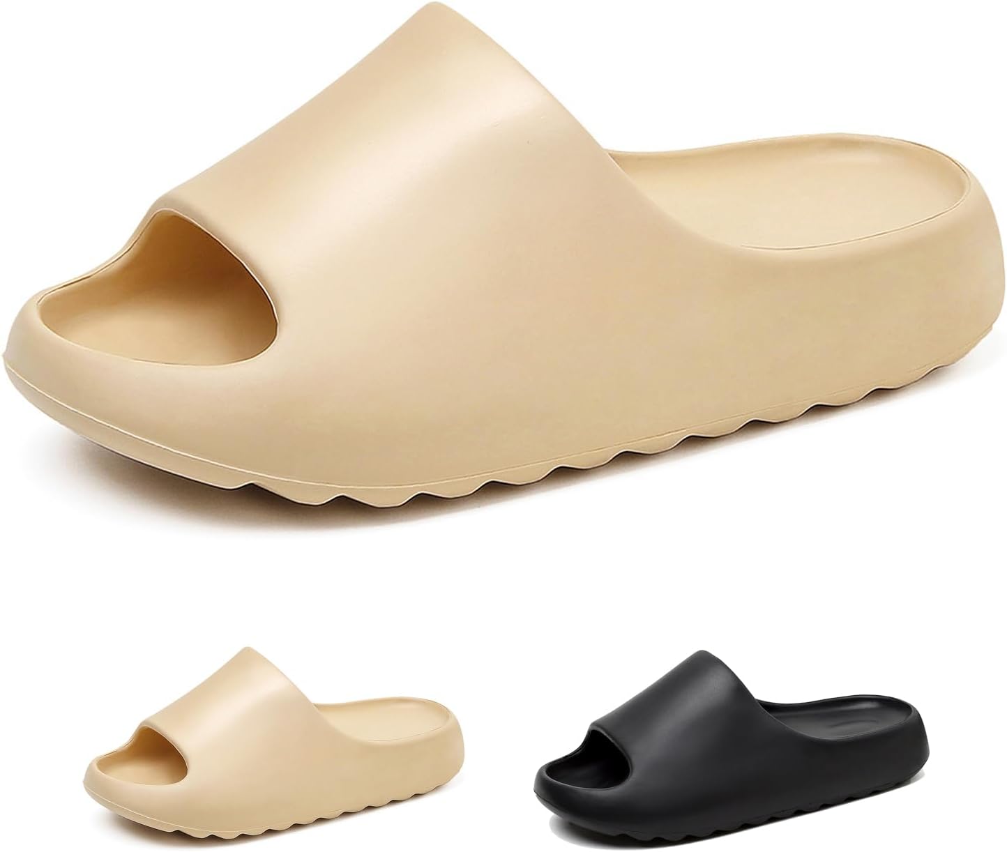 

Тапочки-подушки Hsttgsr для женщин и мужчин, EVA, противоскользящие, супер мягкие, быстро сохнущие, комфортные шлепанцы-облака для душа, легкие летние массажные сандалии для взрослых, для дома и улицы, бежевый