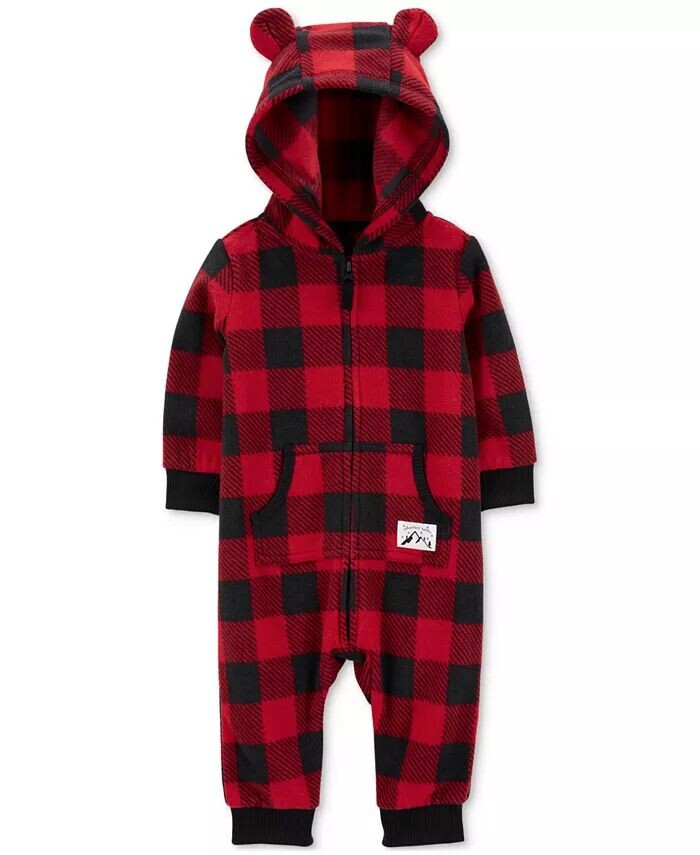 

Комбинезон из флиса в клетку Buffalo Check для мальчиков Carter's, красный