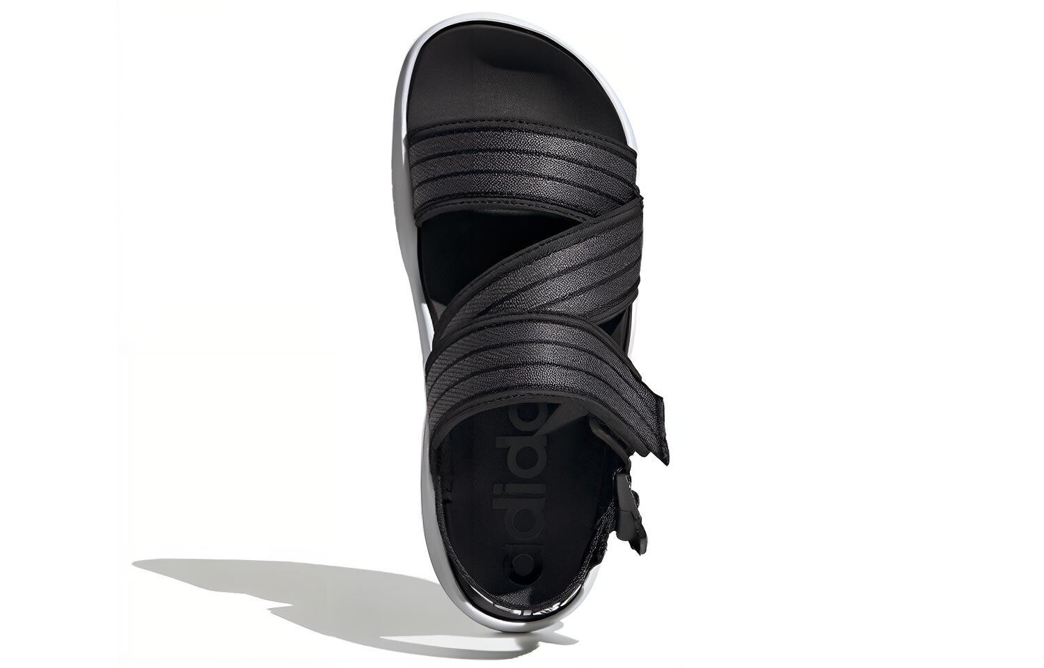 Пляжные сандалии женские черные/серые/белые Adidas — фото 4