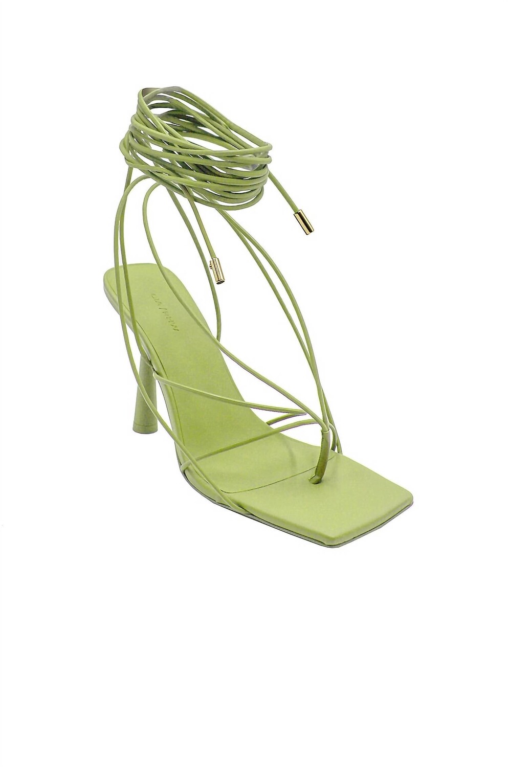 Женские сандалии на шнуровке цвета Apple Green GIA BORGHINI — фото 3