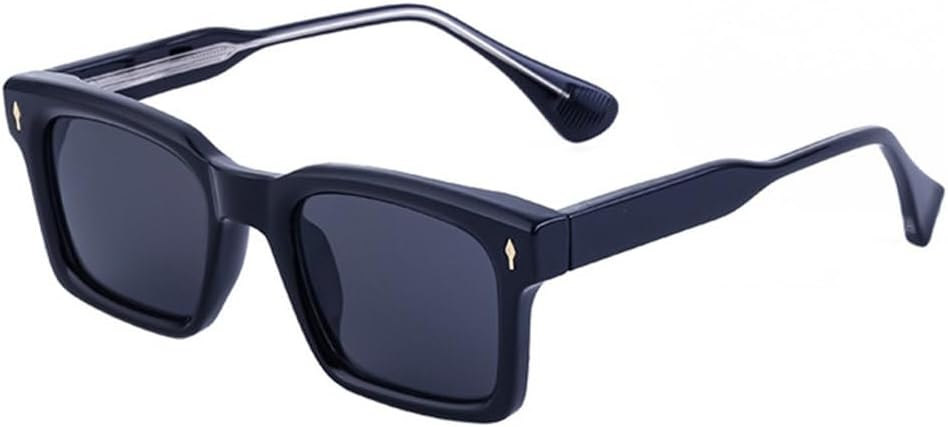 

Солнцезащитные очки Retro Rivets Square для женщин, роскошные солнцезащитные очки с леопардовым принтом, солнцезащитные очки UV400 для мужчин generic, Glossy Black Grey