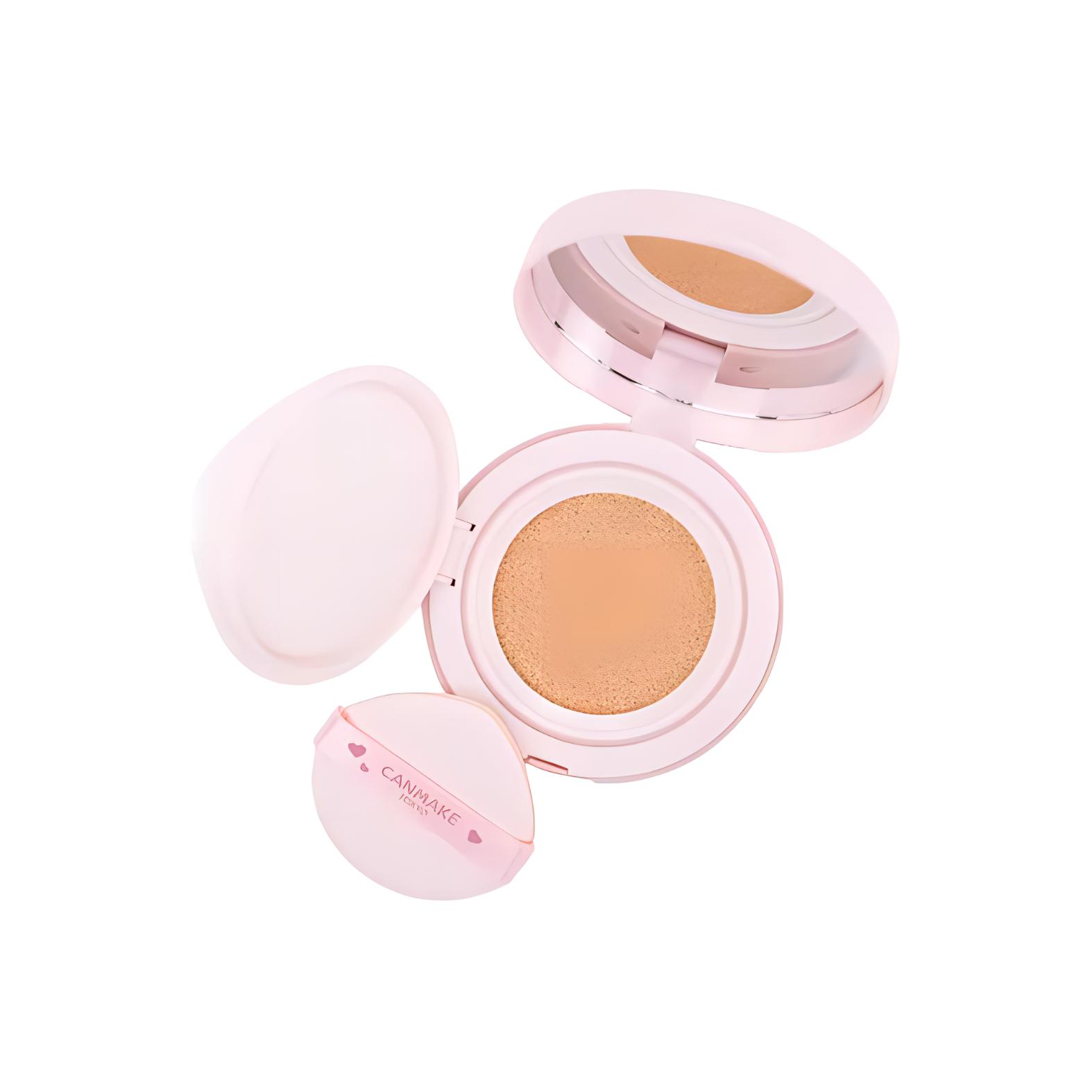 Skin Friendly Shiny Air Cushion для сияния кожи 10g CANMAKE, #01 clear white — фото 3