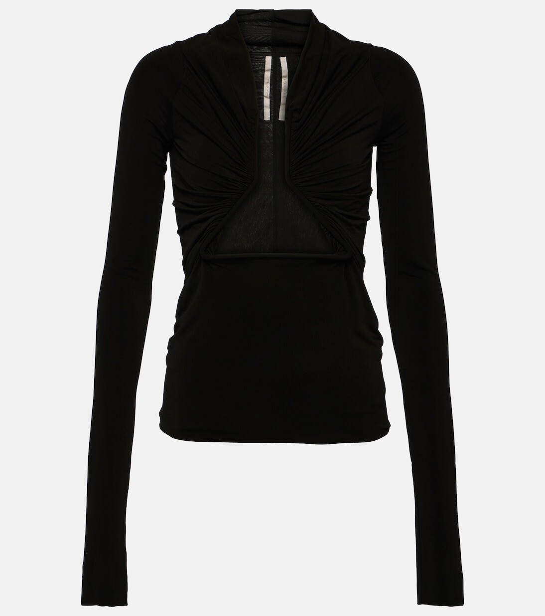 

Топ из джерси с вырезами Rick Owens, черный