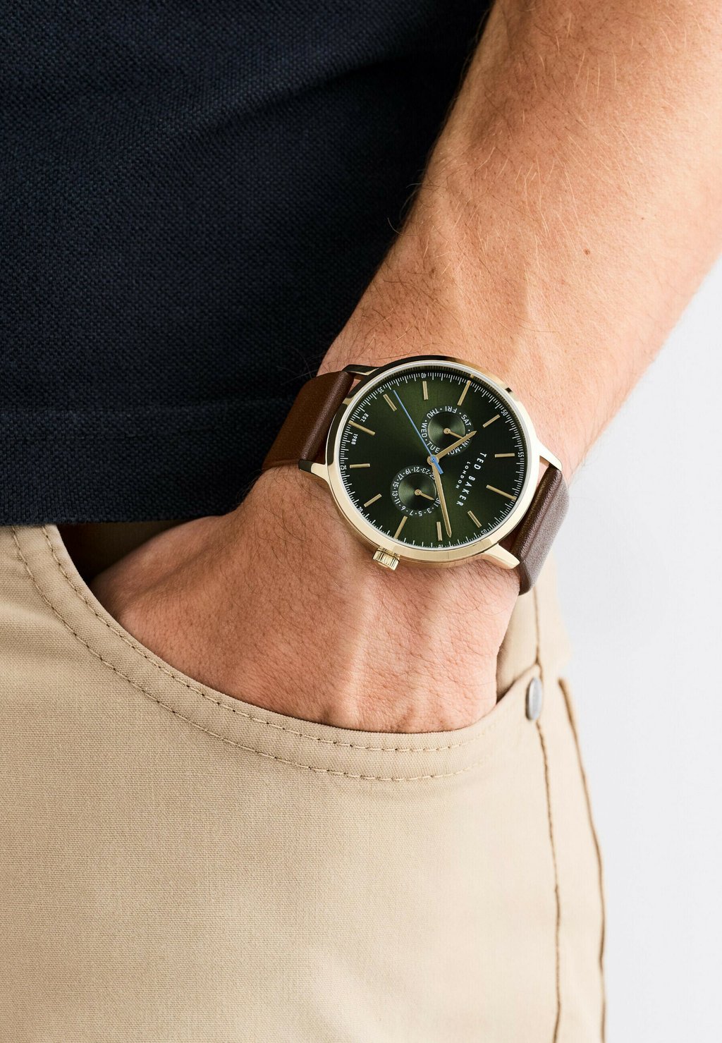 

Часы с хронографом Ted Baker, светло-коричневый