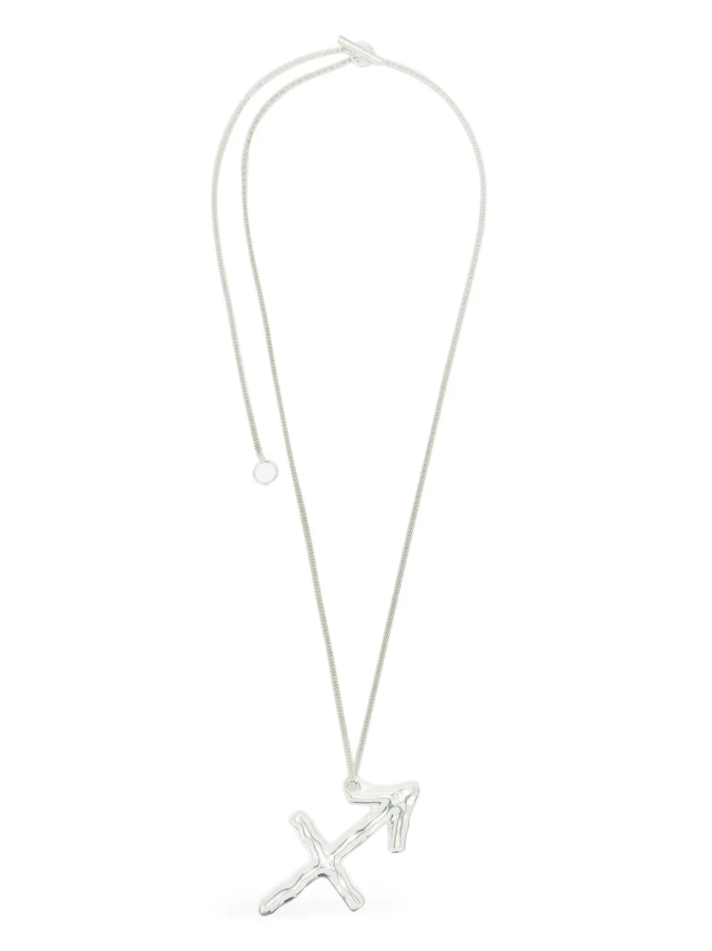 

Серебряное колье с подвеской JIL SANDER, серебяный