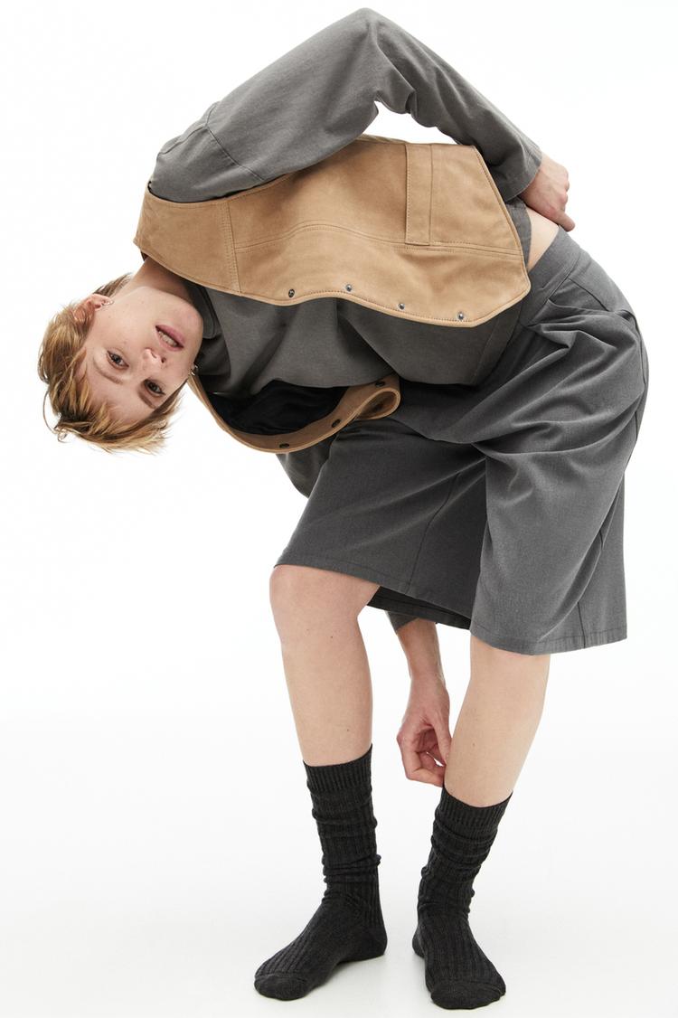 

Длинные носки Pull And Bear, серый