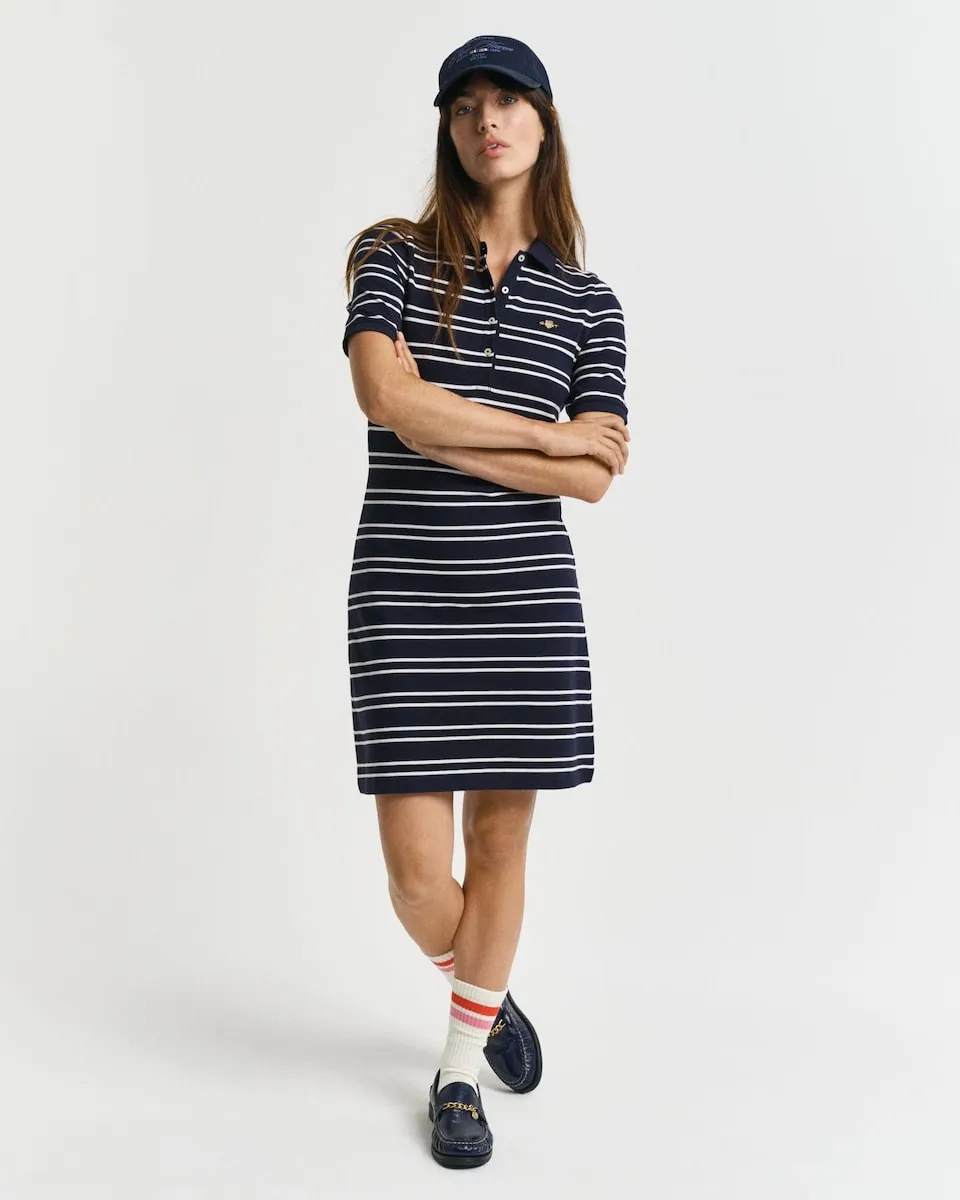 

Платье пике с коротким рукавом Gant, синий