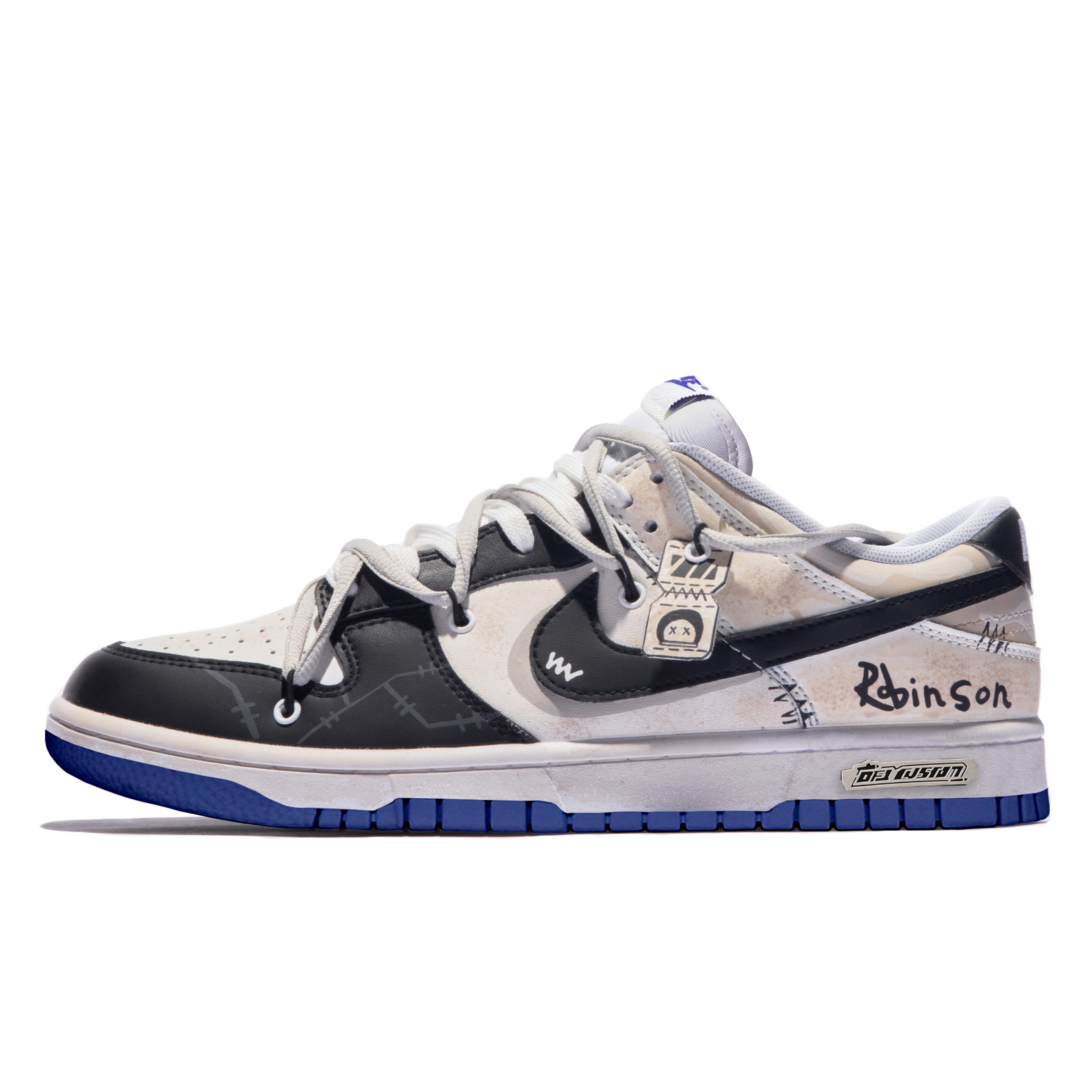 

Кроссовки Nike Dunk Skateboarding Shoes Women's Low-top White/black, черный/белый