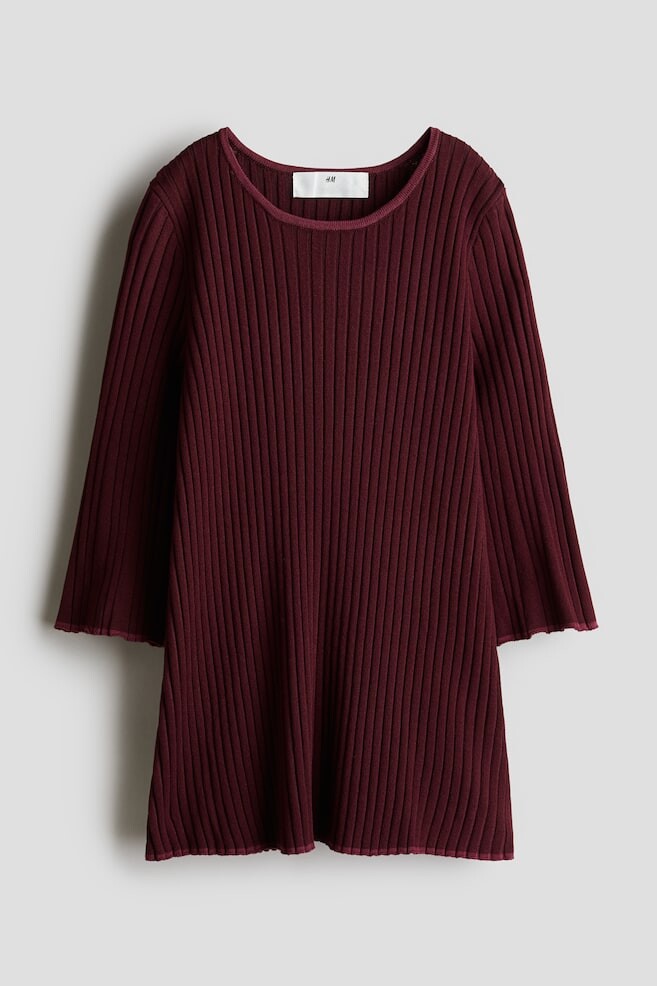 

Трикотажное платье в рубчик H&M, красный