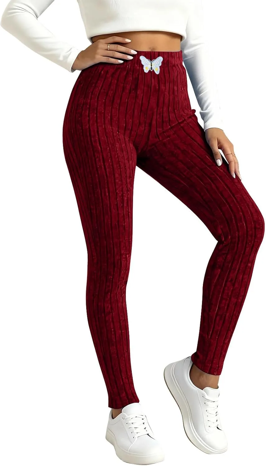 

Рибленые леггинсы для женщин High Waisted с эффектом коррекции живота