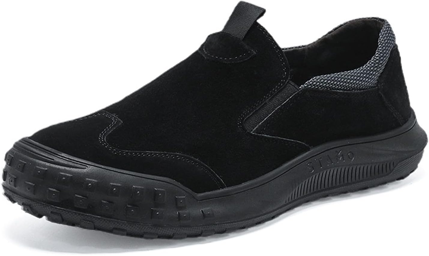 

Мужские слипоны Cubicbee из замши, нескользящая, стойкая и мягкая подошва, лоферы, черный