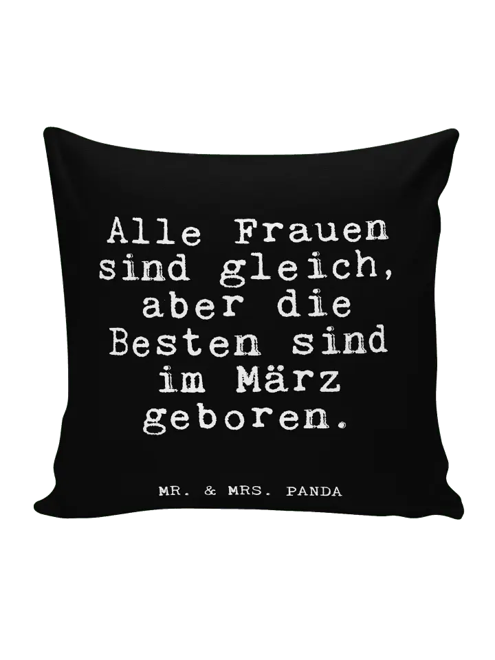 

Подушка Mr & Mrs Panda 40x40 Alle Frauen sind gleich, черный