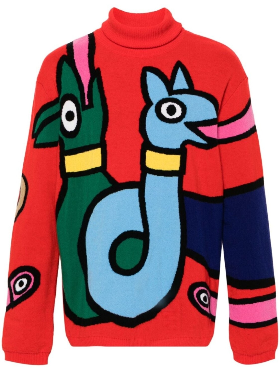

Walter Van Beirendonck шерстяной джемпер Viper, красный