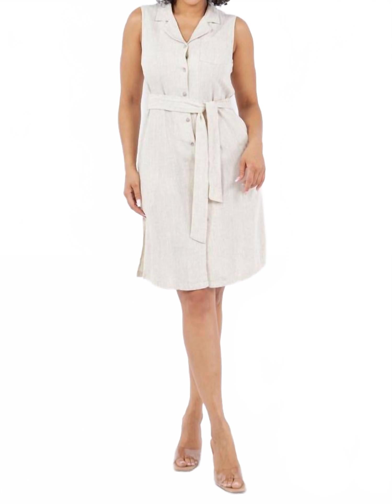 

Женское платье-рубашка с длинными рукавами в цвете овсянка PAPARAZZI, Oatmeal