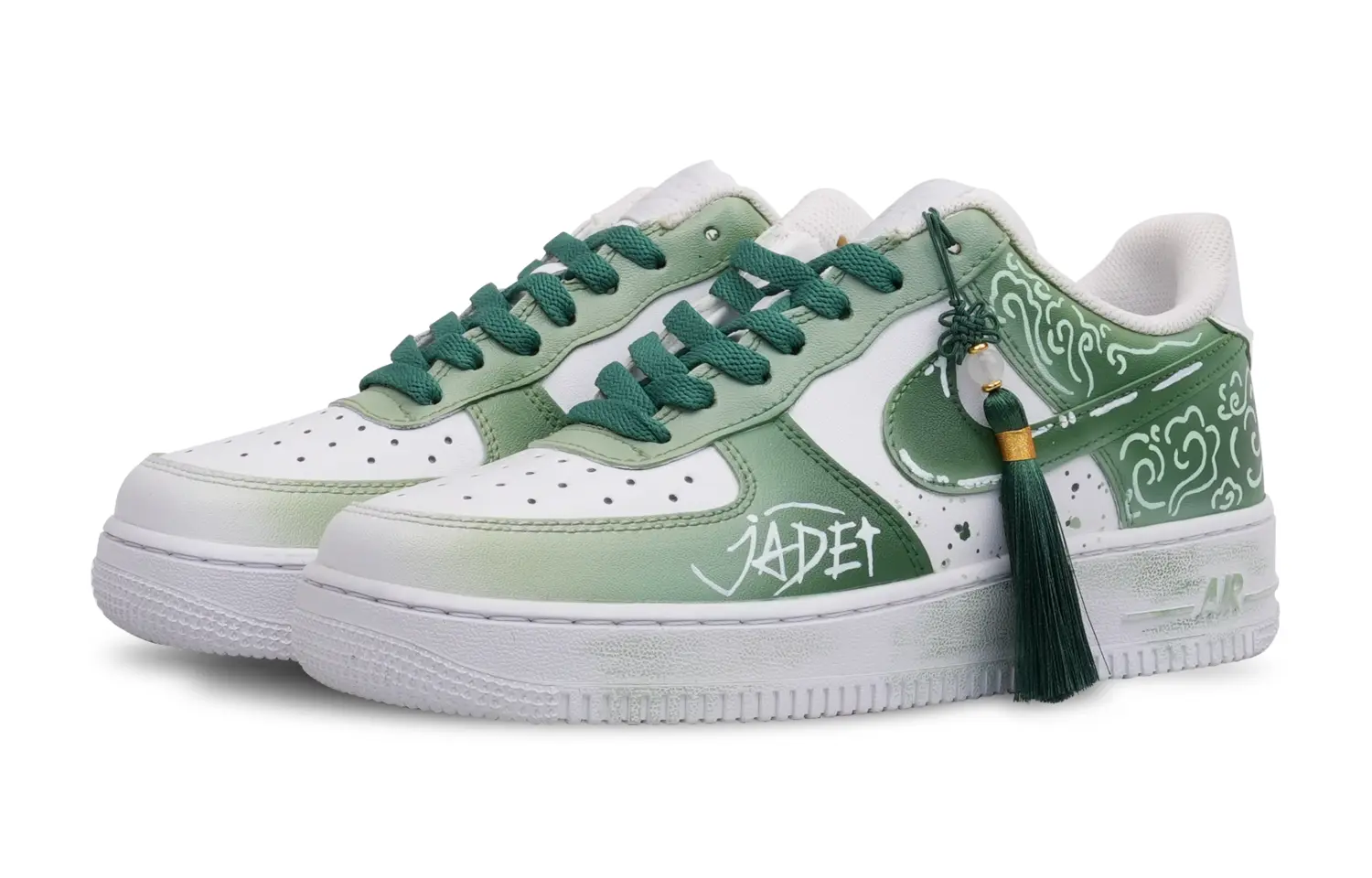 

Кроссовки Nike Air Force 1 Skateboard Shoes Men Low-Top White/Green, Зеленый, Кроссовки Nike Air Force 1 Skateboard Shoes Men Low-Top White/Green