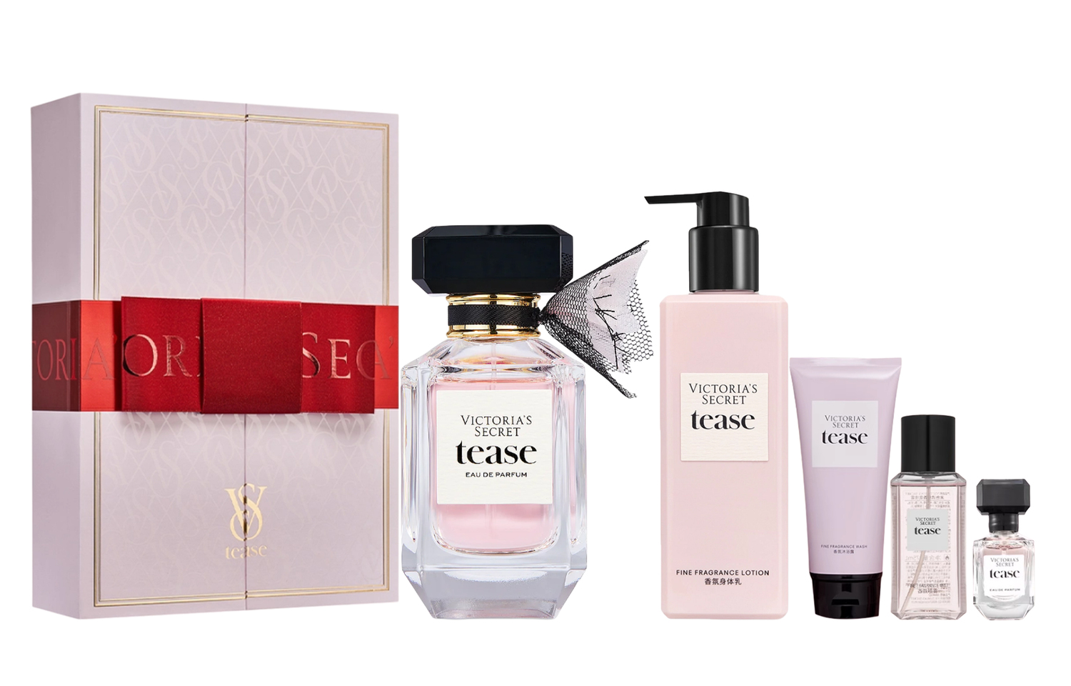 

Victoria's Secret Набор духов Black Temptation Box Eau De Parfum EDP Plum Musk из пяти предметов