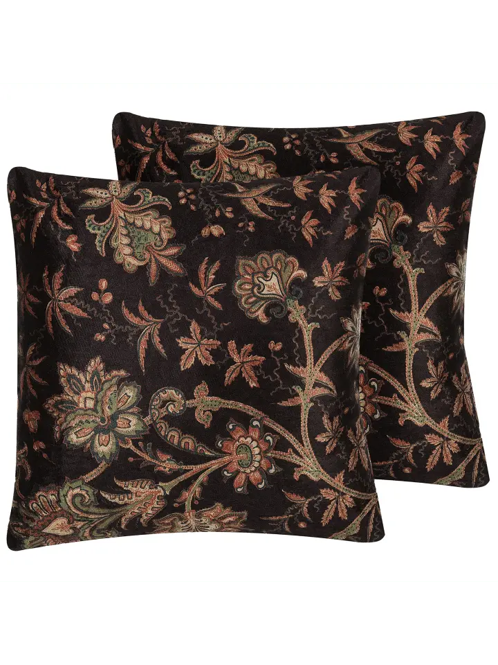 

Декоративная подушка Beliani 2er Set Deko KARUR, цвет schwarz/braun/grün