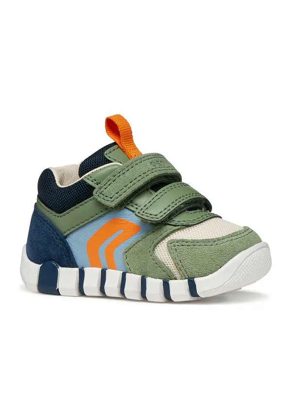 Низкие кроссовки iupidoo Geox, Olive Green Navy — фото 2