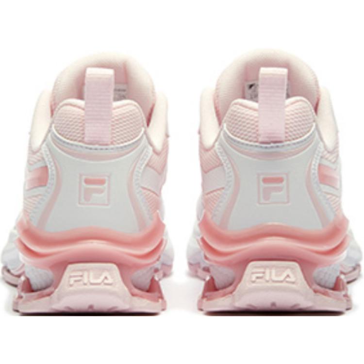 FILA KIDS Детские кроссовки с антискользящей амортизацией и низким верхом, розовые и белые — фото 4
